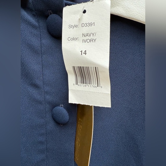 Alexia Admor Emery Navy Blue White Collared Dress‎ 14 - Picture 3 of 6